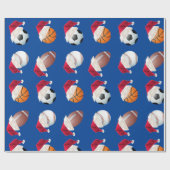 Weihnachts-Baller-Sport Funny Weihnachtsfest Geschenkpapier (Flach)
