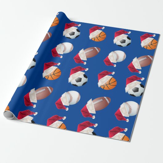 Weihnachts-Baller-Sport Funny Weihnachtsfest Geschenkpapier (Ungerollt)