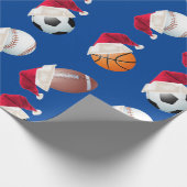 Weihnachts-Baller-Sport Funny Weihnachtsfest Geschenkpapier (Ecke)