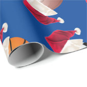 Weihnachts-Baller-Sport Funny Weihnachtsfest Geschenkpapier (Rolleneckpunkt)