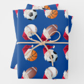 Weihnachts-Baller-Sport Funny Weihnachtsfest Geschenkpapier Set (Beispiel)
