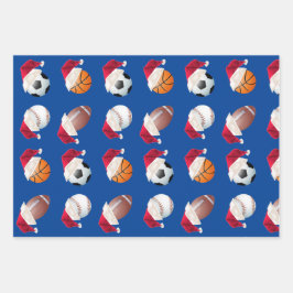 Weihnachts-Baller-Sport Funny Weihnachtsfest Geschenkpapier Set