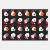 Weihnachts-Baller-Sport Funny Weihnachtsfest Set Geschenkpapier Set (Vorderseite 2)