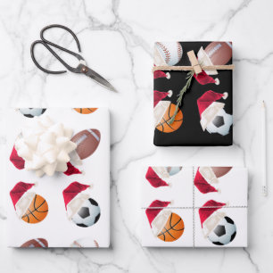 Weihnachts-Baller-Sport Funny Weihnachtsfest Set Geschenkpapier Set