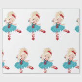 Weihnachts Ballerina Geschenkpapier (Flach)