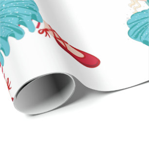 Weihnachts Ballerina Geschenkpapier