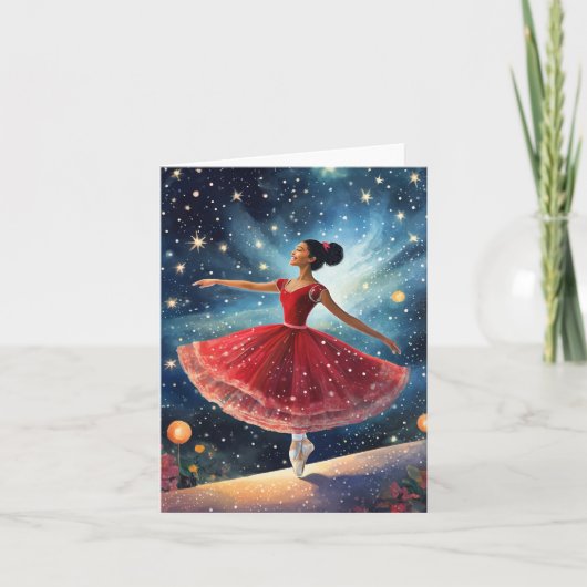 Weihnachts Ballerina Karte (Vorderseite)