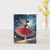 Weihnachts Ballerina Karte (Gelbe Blume)