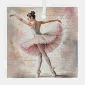 Weihnachts Ballerina Ornament Aus Glas (Rückseite)