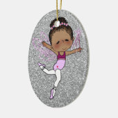 Weihnachts Ballerina Ornament Silver Pink (Links)