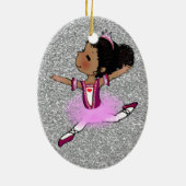 Weihnachts Ballerina Ornament Silver Pink (Hinten)