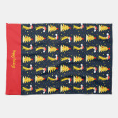 Weihnachts-Bananen-Muster Geschirrtuch (Horizontal)