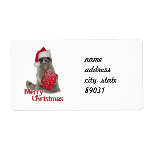 Weihnachts Bandit Raccoon mit Gegenwart (Vorne)