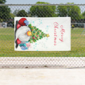 Weihnachts-Banner glücklich Gnome mit Geschenken Banner (Insitu)