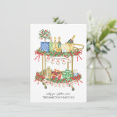 Weihnachts-Bar-Foto Feiertagskarte (Stehend Vorderseite)