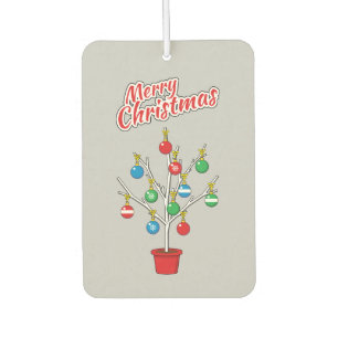 Weihnachts-Bare-Branch Tree - Frohe Weihnachten Autolufterfrischer