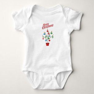 Weihnachts-Bare-Branch Tree - Frohe Weihnachten Baby Strampler