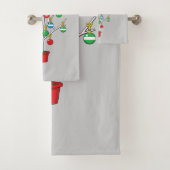 Weihnachts-Bare-Branch Tree - Frohe Weihnachten Badhandtuch Set (Insitu)