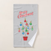 Weihnachts-Bare-Branch Tree - Frohe Weihnachten Badhandtuch Set (Handtuch)