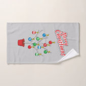 Weihnachts-Bare-Branch Tree - Frohe Weihnachten Badhandtuch Set (Handtuch)