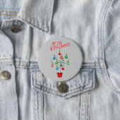 Weihnachts-Bare-Branch Tree - Frohe Weihnachten Button (Beispiel)
