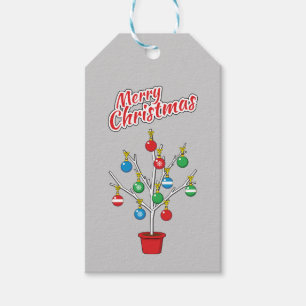 Weihnachts-Bare-Branch Tree - Frohe Weihnachten Geschenkanhänger