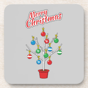 Weihnachts-Bare-Branch Tree - Frohe Weihnachten Getränkeuntersetzer