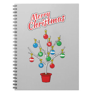 Weihnachts-Bare-Branch Tree - Frohe Weihnachten Notizblock
