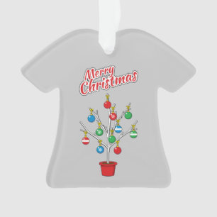 Weihnachts-Bare-Branch Tree - Frohe Weihnachten Ornament