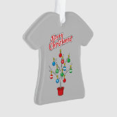 Weihnachts-Bare-Branch Tree - Frohe Weihnachten Ornament (Vorderseite)