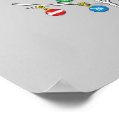 Weihnachts-Bare-Branch Tree - Frohe Weihnachten Poster (Ecke)