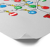 Weihnachts-Bare-Branch Tree - Frohe Weihnachten Poster (Ecke)