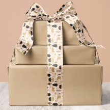 Weihnachts-Bärendorf in Rosa, Schwarz und Gold