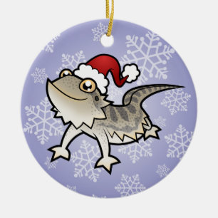 Weihnachts-Bartagame / Rankins Drache Keramikornament