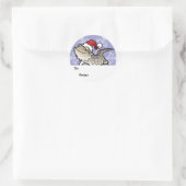 Weihnachts-Bartdrache / Rankins-Drache Runder Aufkleber (Tasche)