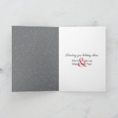 Weihnachts Bartollie in Schneeflocken Karte (Innenseite)