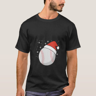 Weihnachts Baseball Ball Santa Claus Hat Xmas Fang T-Shirt