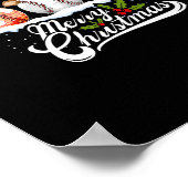 Weihnachts Baseball Ball Weihnachtsmannmütze Elf R Poster (Ecke)