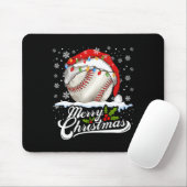 Weihnachts Baseball Ball Weihnachtsmannmütze Xmas Mousepad (Mit Mouse)