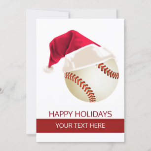 Weihnachts-Baseball-Ball-Weihnachtsmannmützen Feiertagskarte