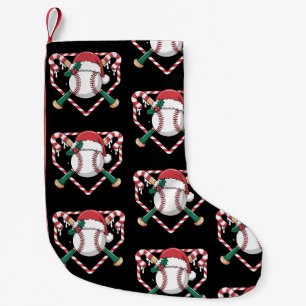 Weihnachts Baseball Candy Cane Schläger Santa Hut  Kleiner Weihnachtsstrumpf