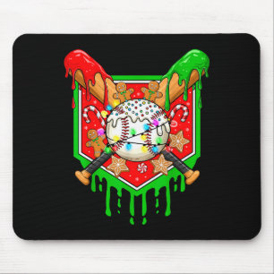 Weihnachts-Baseball-Drip für Jungen Eiscreme-Drip- Mousepad