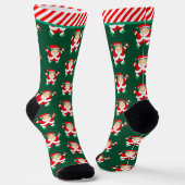 Weihnachts Baseball Feiertag Socken (Gewinkelt)