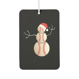 Weihnachts-Baseball-Hemd mit Snowman-Baseball Autolufterfrischer