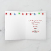 Weihnachts-Baseball-Hütte im Doghouse Feiertagskarte (Innenseite)