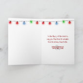 Weihnachts-Baseball-Hütte im Doghouse Feiertagskarte (Innenseite)