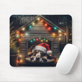 Weihnachts-Baseball-Hütte im Doghouse Mousepad