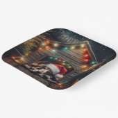 Weihnachts-Baseball-Hütte im Doghouse Pappteller (Gewinkelt)