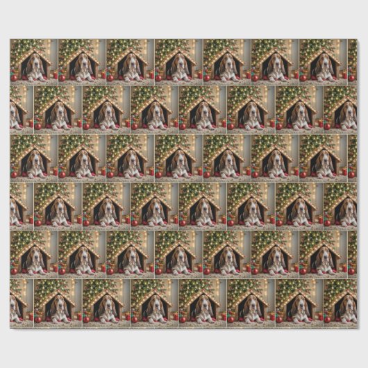 Weihnachts-Baseball in einem Doghouse Geschenkpapier (Flach)