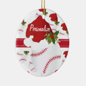 Weihnachts ⚾ Baseball Keramik Ornament (Rechts)